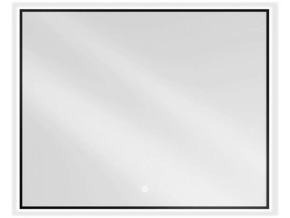 Ověřený MEXEN - Erma zrcadlo s osvětlením 100 x 80, LED 6000K, černý rám 9814-100-080-611-70