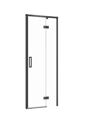 Časově Omezené CERSANIT - Sprchové dveře LARGA ČERNÉ 80X195 , pravé, čiré sklo S932-123
