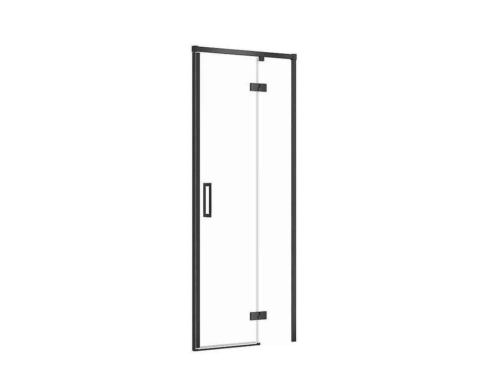 Časově Omezené CERSANIT - Sprchové dveře LARGA ČERNÉ 80X195 , pravé, čiré sklo S932-123