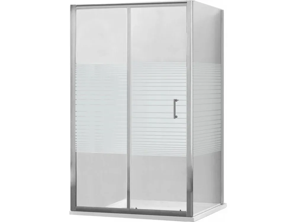 MEXEN/S - APIA sprchový kout 140x100, dekor - pruhy, chrom 840-140-100-01-20 Akční Cena
