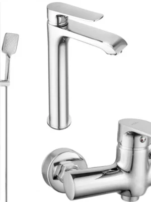 Omezená Nabídka MEXEN/S - Pecos DS62 SET umyvadlová baterie + sprchová s příslušenstvím , chrom 72714DS62-00