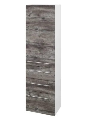 Značkový Vysoká skříň DOS SVD2Z3 50 - N01 Bílá lesk / Úchytka T02 / D10 Borovice Jackson