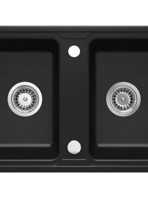 DEANTE - Zorba černá - Granitový dřez, 2 - bowl ZQZ_N203 Dokud Zásoby Vydrží