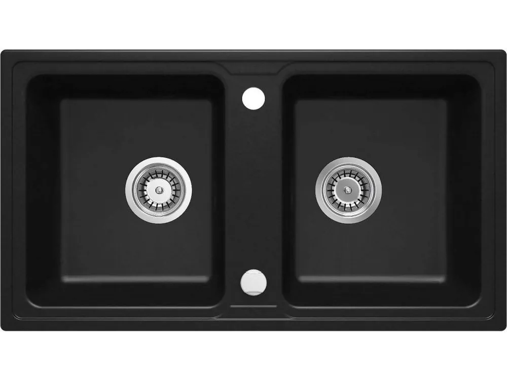 DEANTE - Zorba černá - Granitový dřez, 2 - bowl ZQZ_N203 Dokud Zásoby Vydrží