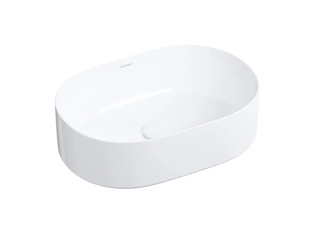 Nejlepší Cena OMNIRES - MESA umyvadlo na desku, 46  x 31 cm bílá lesk /BP/ MESA460BP