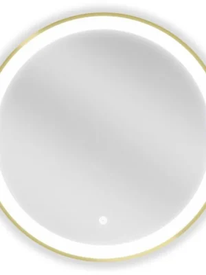 MEXEN - Esso zrcadlo s osvětlením 60, LED 6000K zlatý rám 9825-060-060-611-50 Kup Teď