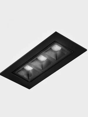 Zlevněný NSES TILT zapuštěné svítidlo s rámečkem černá 6 W 3000K PUSH - KOHL-Lighting