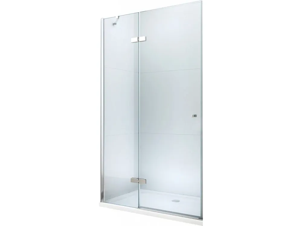 Akce MEXEN - Roma Sprchové dveře křídlové 70, transparent, chrom se stěnovým profilem 854-070-000-01-00