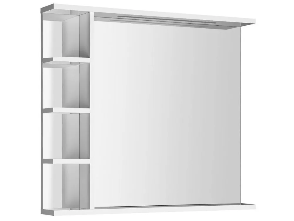 Objednat Nyní KORIN STRIP zrcadlo s LED osvětlením a policemi 80x70x12cm