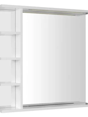 KORIN STRIP zrcadlo s LED osvětlením a policemi 70x70x12cm Víkendová Akce