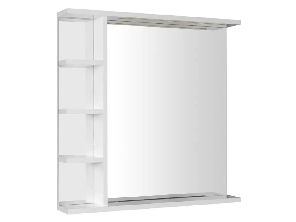 KORIN STRIP zrcadlo s LED osvětlením a policemi 70x70x12cm Víkendová Akce