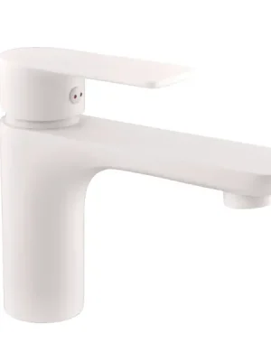Zlevněný Rav Slezák VLTAVA Umyvadlová nízká stojánková baterie bez výpusti bílá matná
