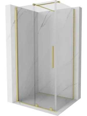Značkový MEXEN/S - Velar sprchový kout 120 x 85, transparent, zlatá kartáčovaná 871-120-085-01-55