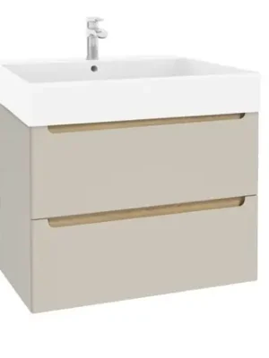 Značkový Koupelnová skříňka s umyvadlem Naturel Stilla 80x60x45 cm kašmír mat STILLADK08057U2