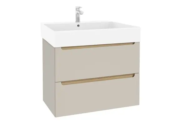 Značkový Koupelnová skříňka s umyvadlem Naturel Stilla 80x60x45 cm kašmír mat STILLADK08057U2