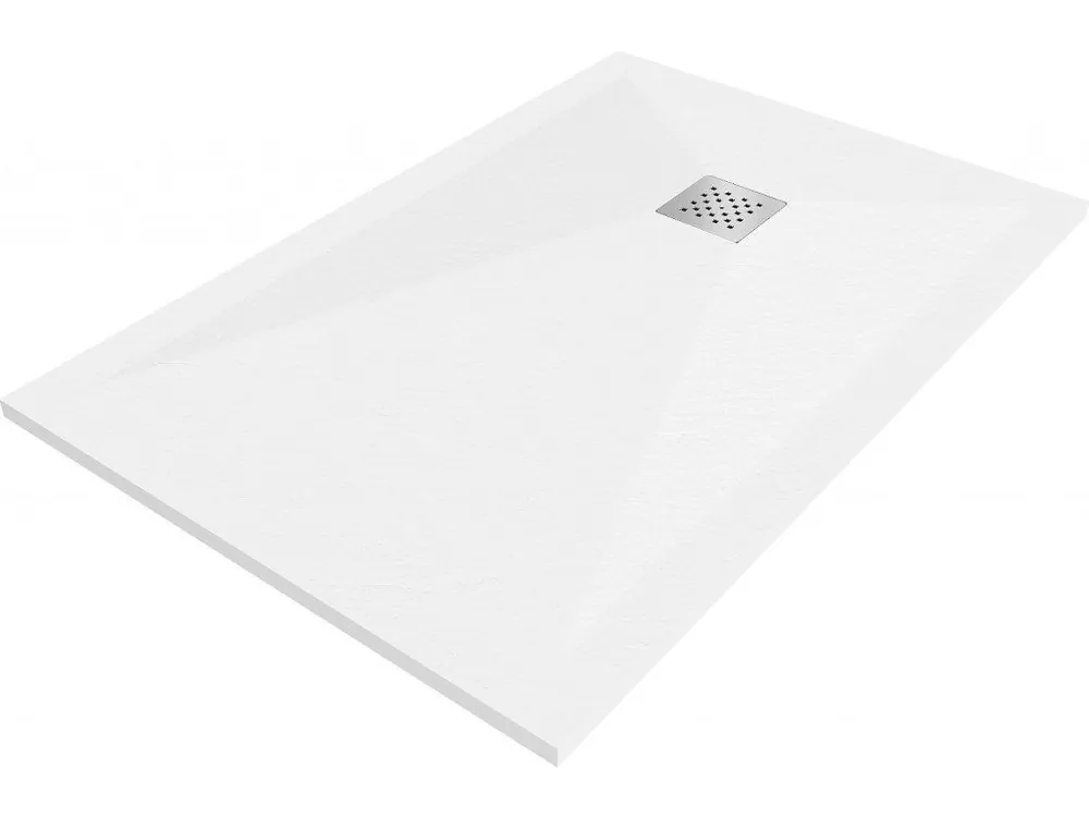 Značkový MEXEN - Stone+ sprchová vanička obdélníková 90x80, bílá 44108090
