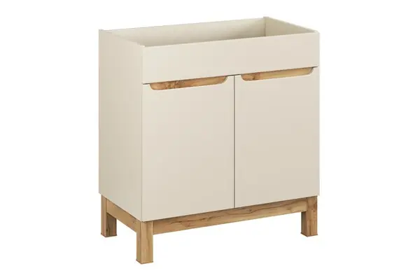 Akce Comad Umyvadlová skříňka 80x84x46cm BALI CASHMERE 82-80-46-2D kašmír/dub