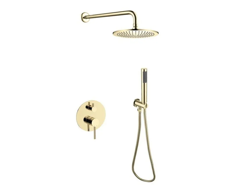 Zlevněný Podomítkový sprchový set DECCO/ILLUSION I/VEO Zlatá lesklá - koupelny-sanita.cz