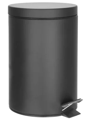 SIMPLE LINE odpadkový koš kulatý 3l, černá mat - koupelny-sanita.cz Sleva
