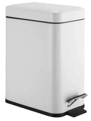 Cenová Bomba SIMPLE LINE odpadkový koš obdélníkový 5l, bílá mat - koupelny-sanita.cz