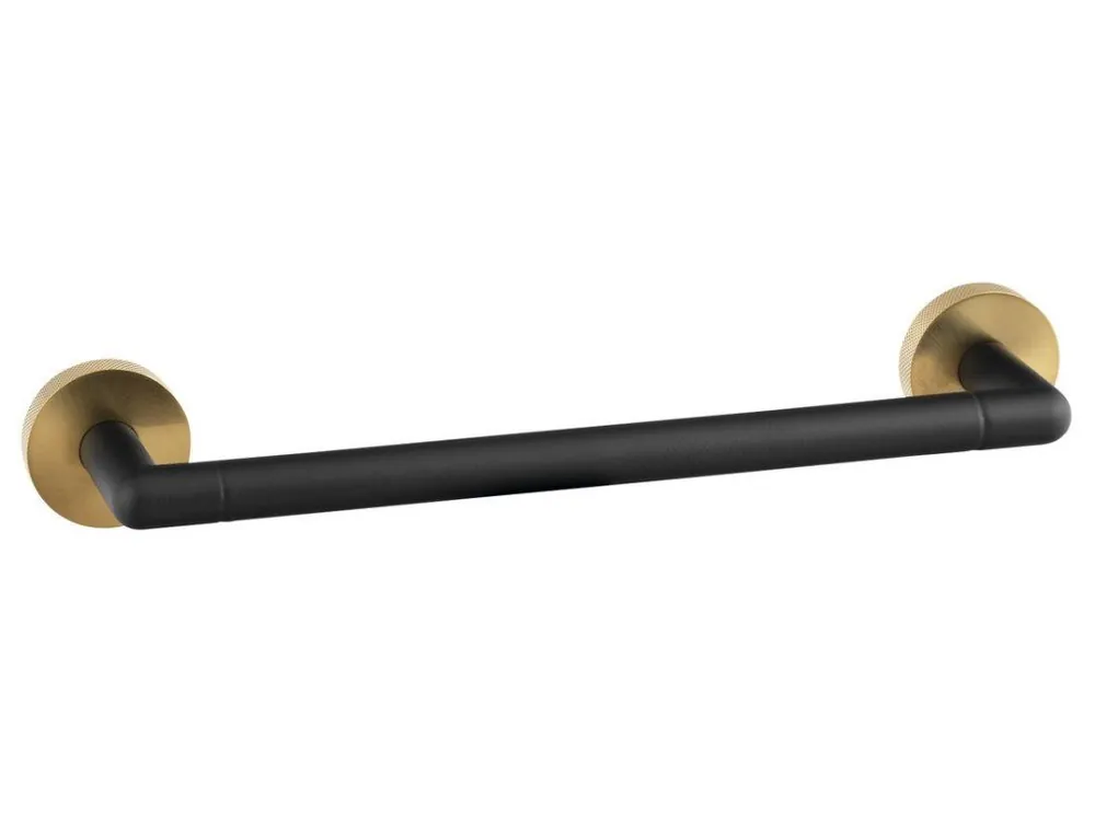 LARISSA držák ručníků 300mm, černá/zlato mat - koupelny-sanita.cz Zlevněný