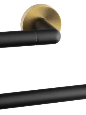 LARISSA držák toaletního papíru, černá/zlato mat - koupelny-sanita.cz Autentický