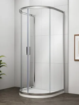 Zlevněný EASY půlkruhová sprchová zástěna 900x900mm, čiré sklo