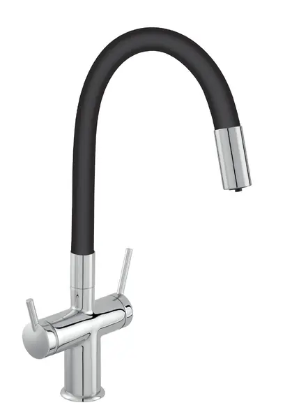 Akce Novaservis Filtrata Dřezová stojánková baterie s elastickým ramenem, černá-chrom - BFT41B