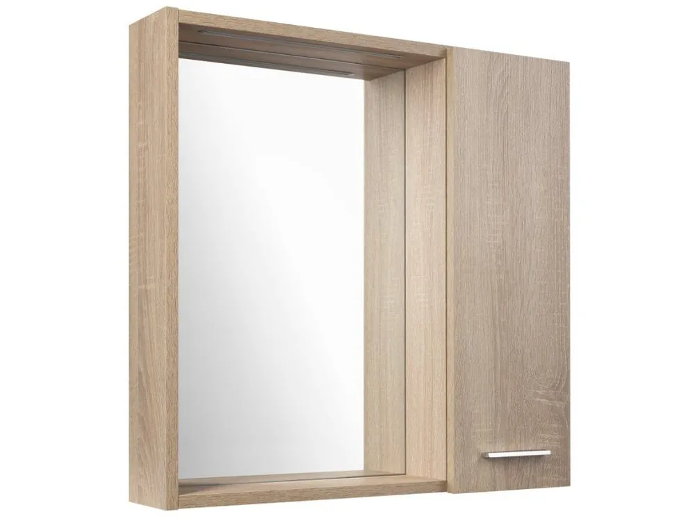 ZOJA/KERAMIA FRESH STRIP galerka s LED osvětlením, 60x60x14cm, pravá, dub platin Vysoce Kvalitní