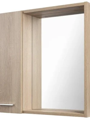 Must-Have ZOJA/KERAMIA FRESH STRIP galerka s LED osvětlením, 60x60x14cm, levá, dub platin