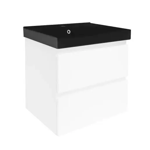 Akce Koupelnová skříňka s umyvadlem SAT B-Way 59x50x45 cm bílá lesk BWAY260WU1B