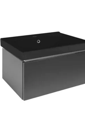 Značkový Koupelnová skříňka s umyvadlem SAT Feel 60x30x46 cm antracit mat SATFEEL60ANTU1MB