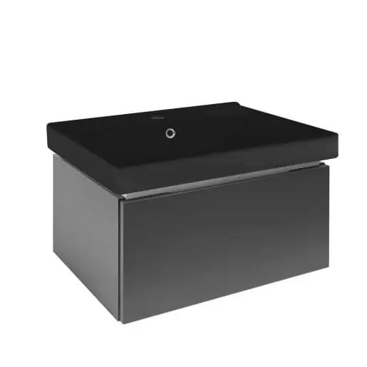 Značkový Koupelnová skříňka s umyvadlem SAT Feel 60x30x46 cm antracit mat SATFEEL60ANTU1MB