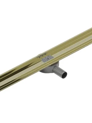 Značkový MEXEN - Flat 360° podlahový žlab otočný 80, zlatý 1540080