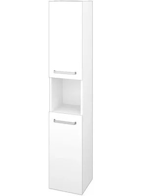 Zlevněný Vysoká skříň DOS SVD2O 35 - N01 Bílá lesk / Úchytka T01 / M01 Bílá mat / Pravé