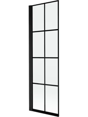 Akce MEXEN - MIST vanová zástěna 60x150 cm 6mm 1-s, černá, dekor, levá 8A9-060-001-70-77-L