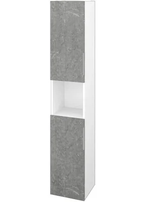 Akce Vysoká skříň DOS SVD2O 35 - N01 Bílá lesk / Úchytka T05 / D20 Galaxy / Pravé