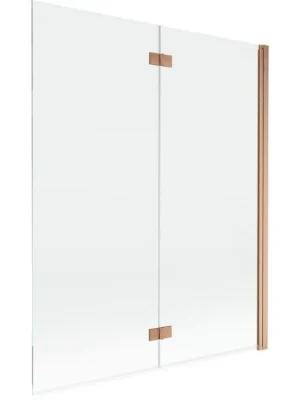 Zlevněný MEXEN - MIST vanová zástěna 140x150 cm 6mm 2-s, měď kartáčovaná, čirá, pravá 8A9-140-002-65-00-P