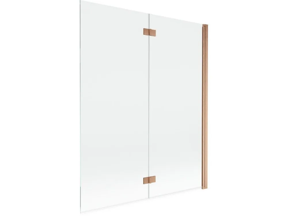 Zlevněný MEXEN - MIST vanová zástěna 140x150 cm 6mm 2-s, měď kartáčovaná, čirá, pravá 8A9-140-002-65-00-P