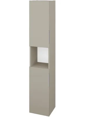 Zlevněný Vysoká skříň DOS SVD2O 35 - L04 Béžová vysoký lesk / Úchytka T05 / L04 Béžová vysoký lesk / Pravé