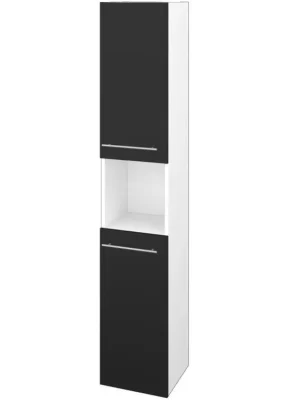 Akce Vysoká skříň DOS SVD2O 35 - N01 Bílá lesk / Úchytka T02 / L03 Antracit vysoký lesk / Levé
