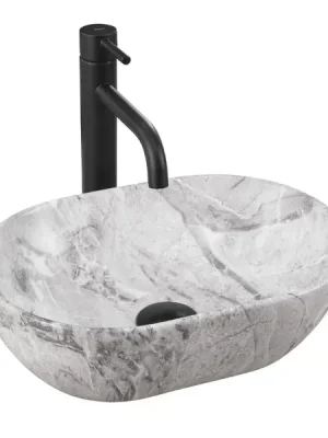 Akce Rea Umyvadlo na desku 38x26 cm AMELIA MINI STONE MATT