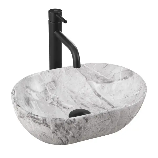 Akce Rea Umyvadlo na desku 38x26 cm AMELIA MINI STONE MATT