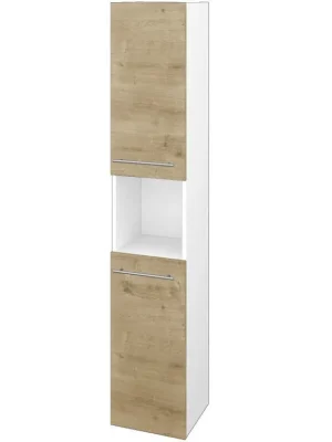 Zlevněný Vysoká skříň DOS SVD2O 35 - N01 Bílá lesk / Úchytka T02 / D09 Arlington / Levé