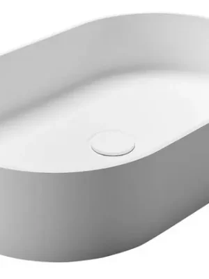 Zlevněný Sapho THIN umyvadlo na desku 55x35cm, Rockstone, bílá mat