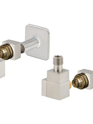 Značkový EDGE-SET, rohový hranatý ventil (Z2), Nerez, Levá - koupelny-sanita.cz