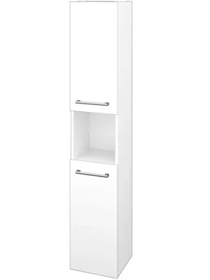 Značkový Vysoká skříň DOS SVD2O 35 - N01 Bílá lesk / Úchytka T03 / L01 Bílá vysoký lesk / Pravé