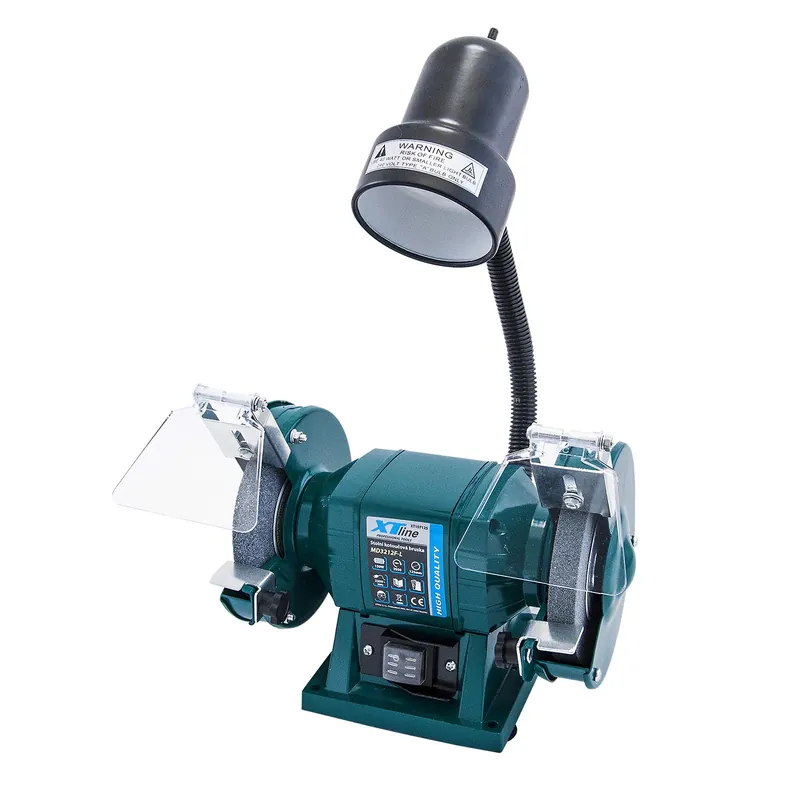 Značkový Xtline XT107150 Bruska stolní dvoukotoučová 150mm, 300W + lampa 40W