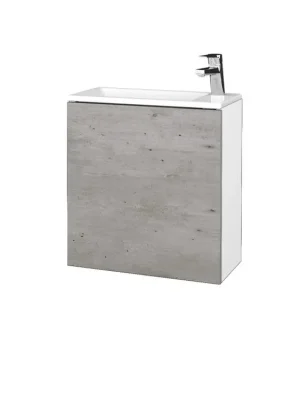 Akce Koupelnová skříňka VARIANTE SZD 50 umyvadlo Zoom - N01 Bílá lesk / D01 Beton / Levé