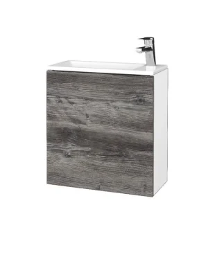 Akce Koupelnová skříňka VARIANTE SZD 50 umyvadlo Zoom - N01 Bílá lesk / D10 Borovice Jackson / Levé